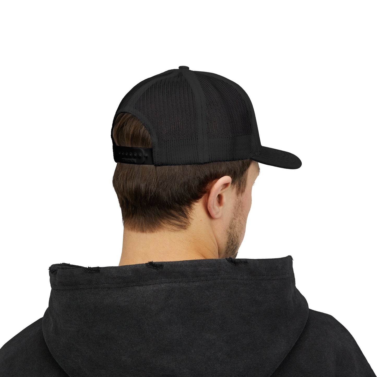 Stand Like a Viking Snapback Trucker Cap - Bold Red Mesh Hat for Outdoor Adventures