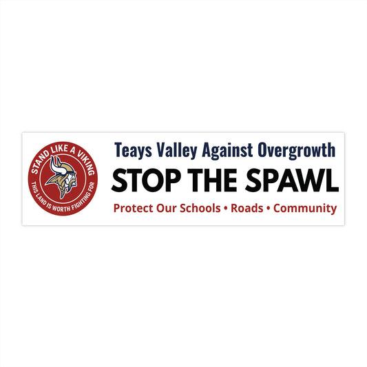 "Stop the Sprawl” TVAO Bumper Sticker – Say No to Overgrowth